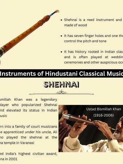 A tribute to the legendary Ustad Bismillah Khan, who elevated the Shehnai to global recognition. His lifelong devotion to his art, rooted in the temples of Varanasi, exemplifies the spiritual connection at the heart of our music.