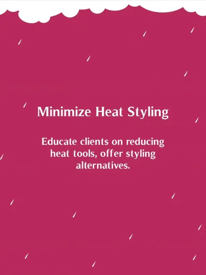 Minimize heat styling during the monsoon. I educate my clients on reducing the use of heat tools and offer alternative styling methods that are gentler on the hair.