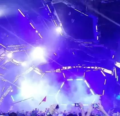 A throwback to the massive stage at Ultra Music Festival in Miami. The scale and energy of international festivals is a whole different beast.
