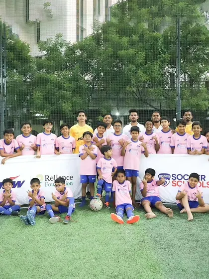 The full group of participants and coaches at the BFC Summer Camp in Pune.