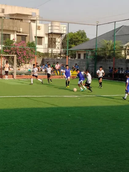An intense moment from the Peace Soccer Cup in Lonavala. Our players are constantly exposed to competitive match environments to build experience and resilience.