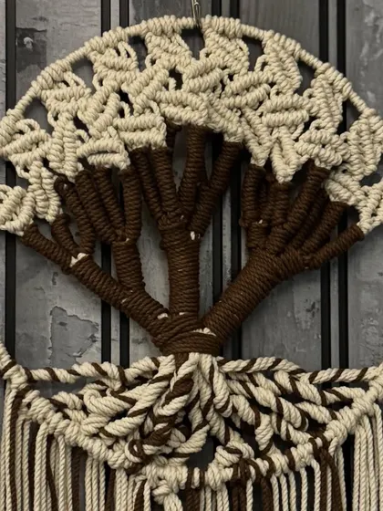 The craftsmanship in this Tree of Life is something I'm very proud of. It's a symbol of my passion for macrame art.