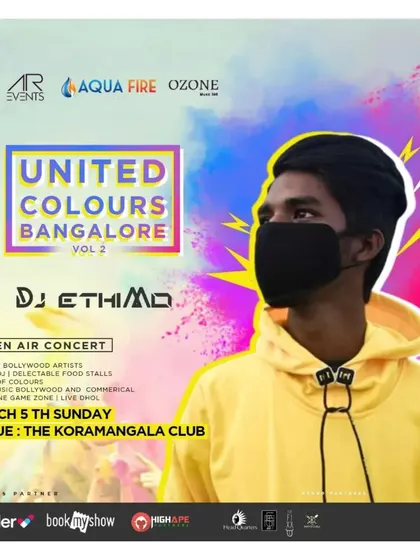 The artist announcement poster for my set at the Holi festival. It's always exciting to see my name on the bill for a major city event.