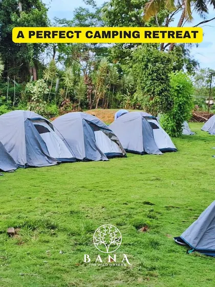 A closer look at our camping setup for a corporate group. We can arrange a large number of tents to accommodate your entire team for a memorable camping retreat.