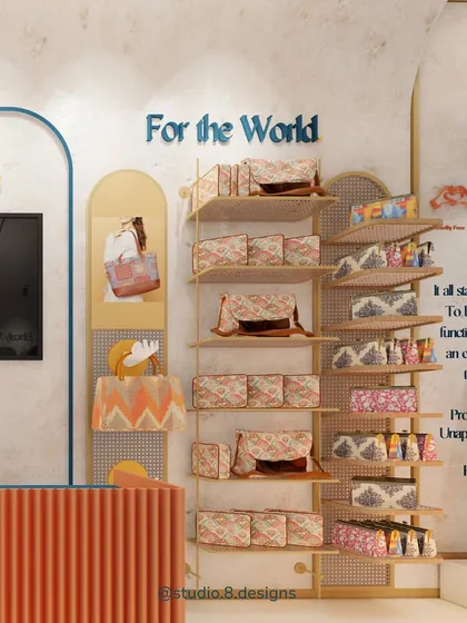 A detailed render of the Zouk store, showing our philosophy of creating a space that is "For the World" while being rooted in Indian culture.