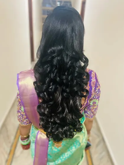A back view of the beautiful reception curls.