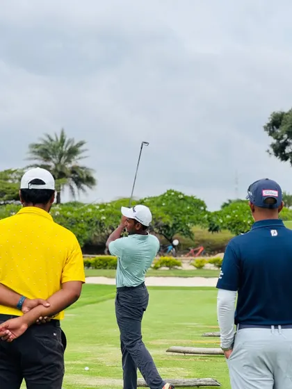 Our coaches are constantly on the range, providing hands-on instruction. From demonstrating a swing path to analyzing a student's setup, these moments of direct mentorship are where real progress is made.