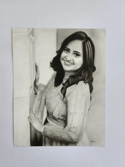 The unframed version of the portrait.