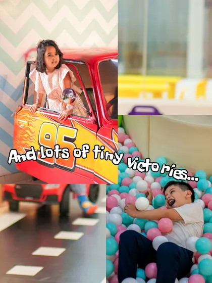 And lots of tiny victories. Whether it's zooming in a race car or splashing into the ball pit, every moment of active play is a win at Skadoosh.