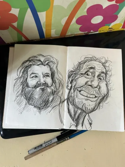 Some character practice sketches done with a pencil. Sketching regularly helps me hone my skills in capturing different faces and expressions.