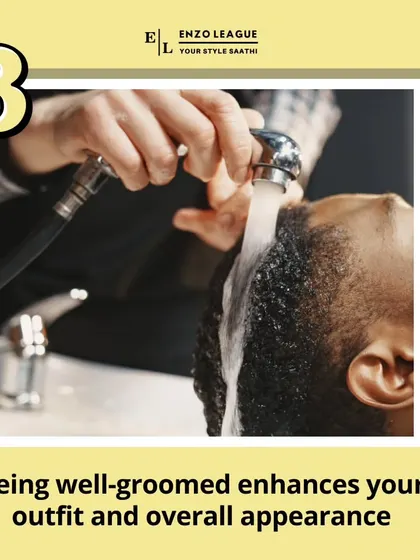 Never underestimate the power of good grooming. A neat hairstyle, clean nails, and healthy skin will enhance any outfit and are crucial for a premium overall appearance.