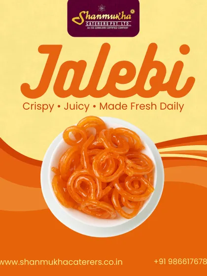 Crispy, juicy, and made fresh daily, our Jalebi is a spiral-shaped sweet that is a favorite at festivals and celebrations.
