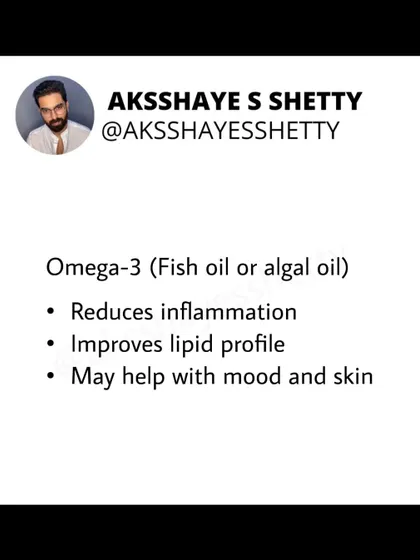 Omega-3 supplements, like fish oil or algal oil, are beneficial for women with PCOS. They help reduce inflammation, improve your lipid profile, and may also support better mood and skin health.