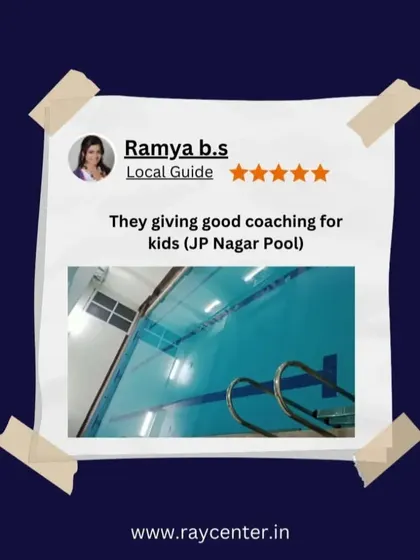 A parent's review specifically mentioning the good coaching provided for kids at our JP Nagar pool.