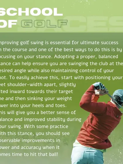 A balanced stance is essential for a powerful swing. This tip breaks down how to position your feet and weight to improve stability and control.