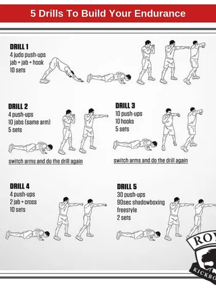 Endurance is the key to winning the later rounds. These five drills, combining judo push ups with punching combinations, are designed to build your stamina and ability to fight through fatigue.
