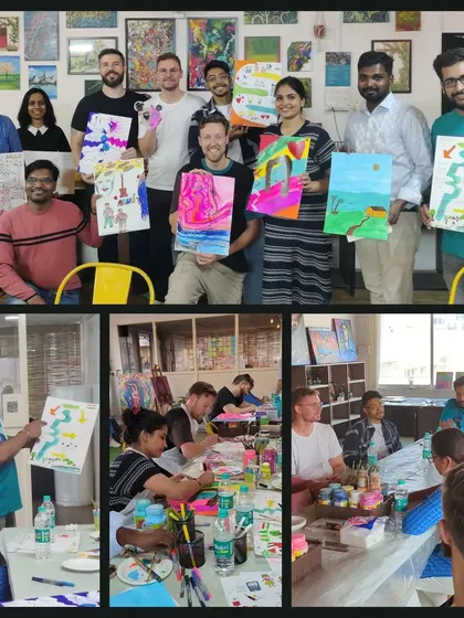 This workshop with IKEA was a fantastic journey through personal stories and shared dreams. We used art as a medium for team members from different countries and backgrounds to share their life stories, ambitions, and build genuine connections.