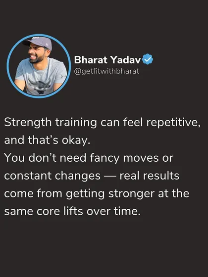Real results in strength training come from progressive overload, not from constantly changing your routine. Stick to the basics, get stronger over time, and you will see progress.