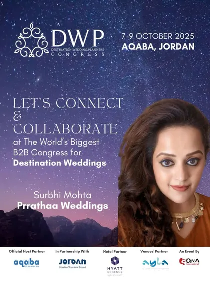 I am proud to represent Prrathaa Weddings at global events like the DWP Congress. This allows me to stay connected with the best in the industry and bring world-class ideas to your wedding.