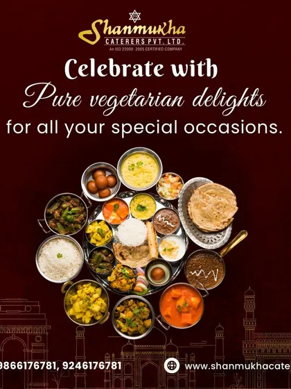 Celebrate with our pure vegetarian delights for all your special occasions. This image showcases the variety we offer.