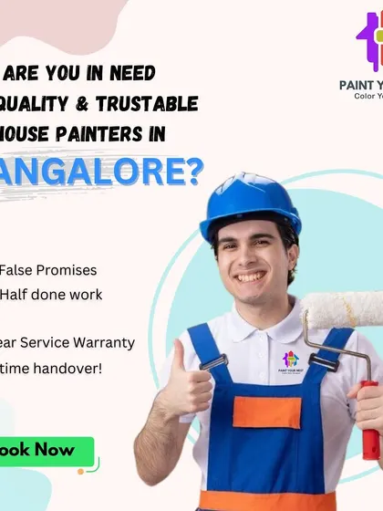 If you need quality and trustable house painters in Bangalore, you have come to the right place. I make no false promises, guarantee no half done work, and provide a 1 year service warranty with on time handover.