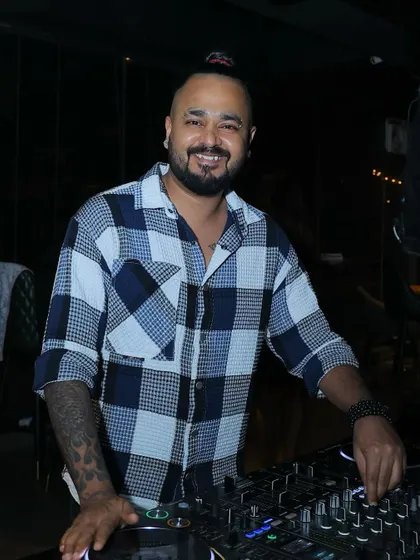 A smiling shot of me at the console at Lux for a Saturday ladies' night.