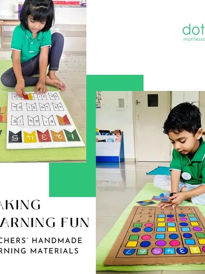 These handmade learning materials for number and shape recognition show the great lengths our teachers go to. Their creativity ensures that every child has a fun and engaging way to master new concepts.