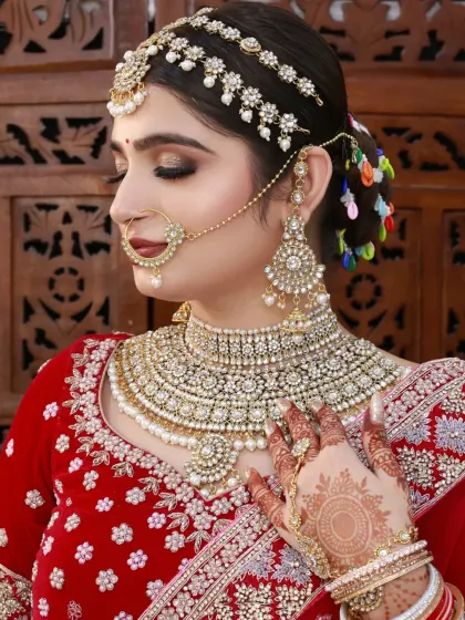 A beautiful close-up of a student's work, showing a perfectly blended smokey eye and a sharp winged liner.