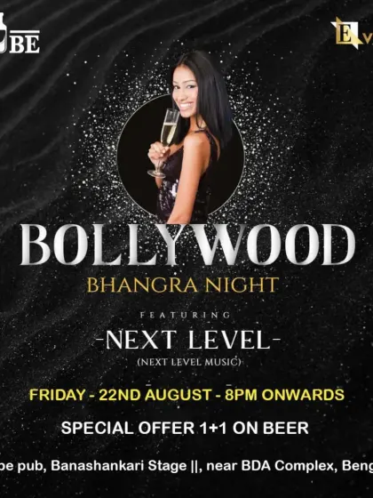 This poster for a Bollywood Bhangra Night at Decube Pub shows my focus on combining two of the most dance-friendly genres for a guaranteed party.