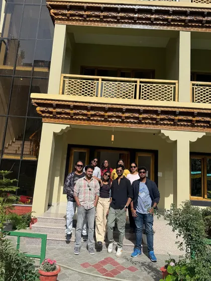 A happy group in front of our comfortable stay in Ladakh. I ensure your accommodation is sorted, from cozy guesthouses to well equipped hotels, so you can rest well after a day of exploring.