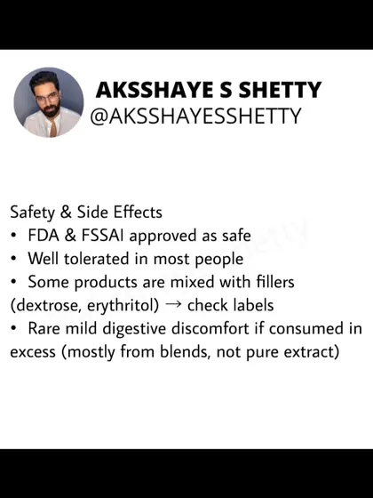Monk fruit is approved as safe by the FDA and FSSAI and is well-tolerated by most people. However, always check labels, as some products are mixed with fillers like erythritol that can cause digestive discomfort in some.