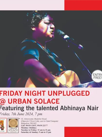 Another poster for Abhinaya Nair's performance, with a press note detailing their artistic journey. We are proud to amplify the voices of queer artists.