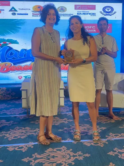 Being felicitated at the Mangaluru Triathlon. It's always an honor to be recognized, and it fuels the fire to keep pushing forward.