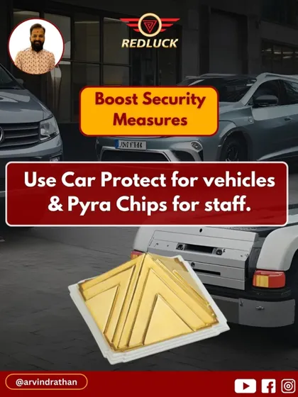 To boost security measures, Vastu offers specific tools. I recommend using Car Protect pyramids for all vehicles and providing Pyra Chips for staff to carry. These tools create a shield of protective energy around your assets and people.