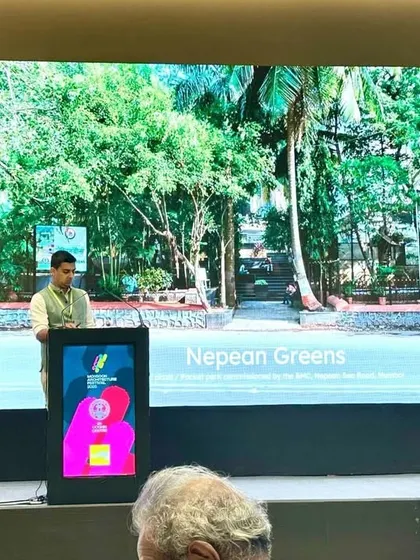 Presenting our Nepean Greens project at the Monsoon Architecture Awards, where it was nominated for the Best Public Space Award.