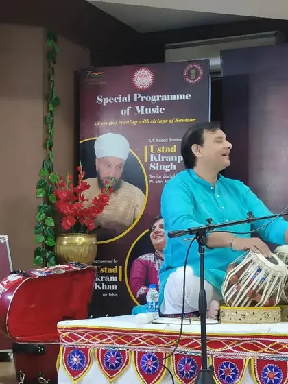 Enjoying the music during the concert in Chandigarh. The interplay between the santoor's delicate notes and the tabla's rhythm is always a delight.