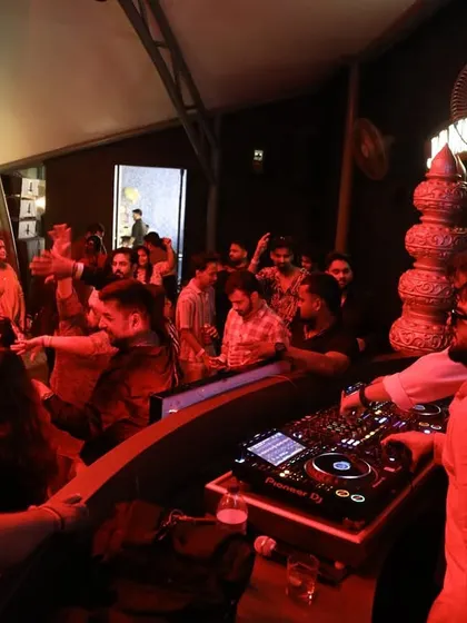 Another angle of the packed dance floor in Raipur. The energy was contagious.