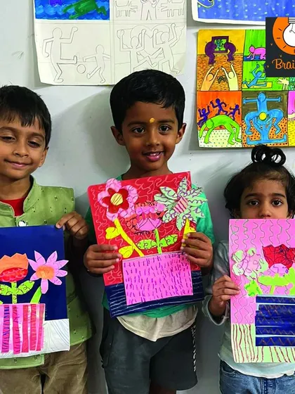 Another beautiful set of flower collages from our sensory art class. Each child brought their own unique flair to the project, and the results are stunning.