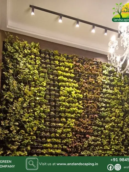 We bring nature indoors with our stunning vertical gardens. This living wall serves as a breathtaking art piece, improving air quality and adding a touch of vibrant green to the interior space.
