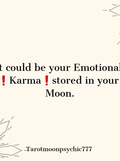 The root of these deep-seated emotional patterns could be the emotional karma stored in your Moon sign from past lives. Understanding this is the first step to healing.