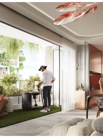 In my Sky Gardens residential project in Hyderabad, I focused on creating a true indoor-outdoor connection. Each apartment features a deep, lushly planted balcony, allowing residents to enjoy the feeling of a private garden within a high-rise building.