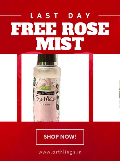 Our last day for a special offer. Get a free reusable glass mist bottle filled with our Organic Rose Mist with qualifying purchases.