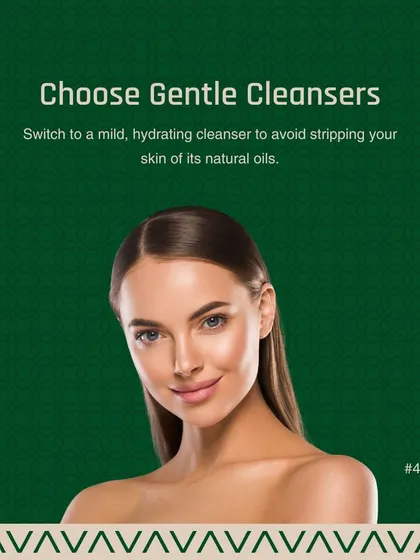 To avoid stripping your skin of its natural oils during the dry winter months, I suggest switching to a mild, hydrating cleanser. This helps maintain your skin's moisture balance and prevents irritation.
