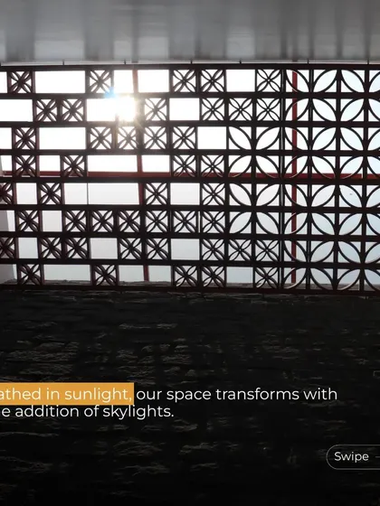 The sun peeking through a terracotta jali screen. This simple yet effective technique allows for natural light and ventilation while maintaining a degree of privacy, a key feature of climate-responsive architecture.