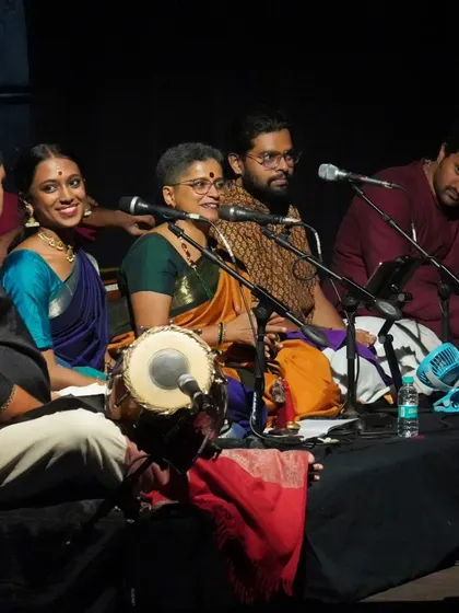 The wonderful live orchestra that supported Ambili Krishnan's debut. A dancer is always supported by a team of talented musicians, and I am grateful for mine.