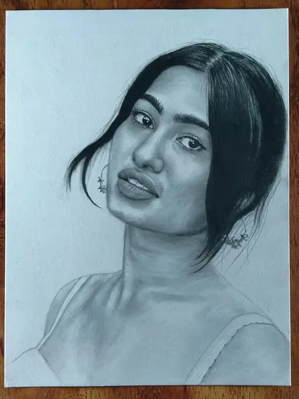 A modern portrait with a focus on the subject's expression and features. This was drawn for one of my followers.