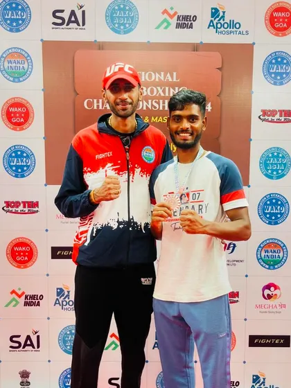 A successful trip to the WAKO nationals in Goa. This fighter is pictured with his medal after a series of tough bouts.