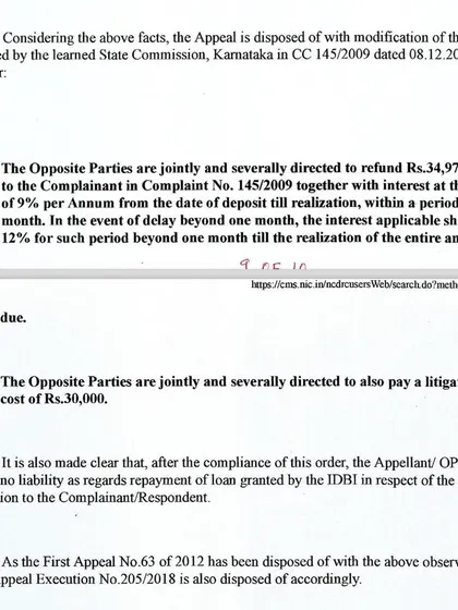Here is the result of that 11-year case. The court ordered a refund of nearly Rs. 35 lakhs for my client. A legal journey can be long, like a test match, but I am prepared to see it through to the end to secure justice.