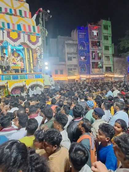 The massive crowd gathered for the Karga Utsava, a testament to the living traditions of Bengaluru.