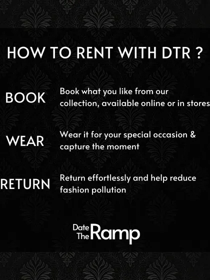 Wondering how it all works? Our process is simple: Book, Wear, Return. You can browse and book your favorite designer outfits online or in our stores, wear them for your special occasion, and then simply return them to us. We handle all the cleaning and maintenance.